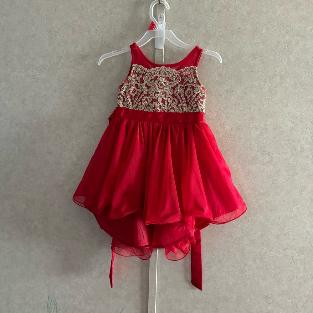 Beautiful Red and Gold DKNY dress for little girls size 2T